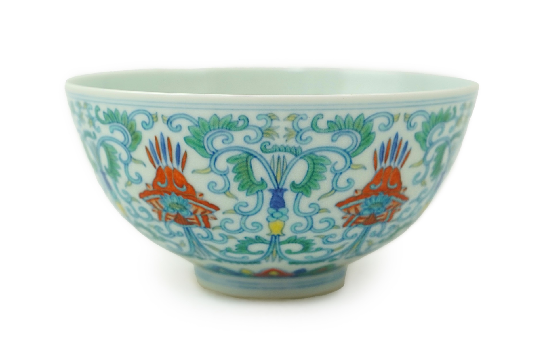 A Chinese doucai bowl, Daoguang mark but later, 14.3cm diameter